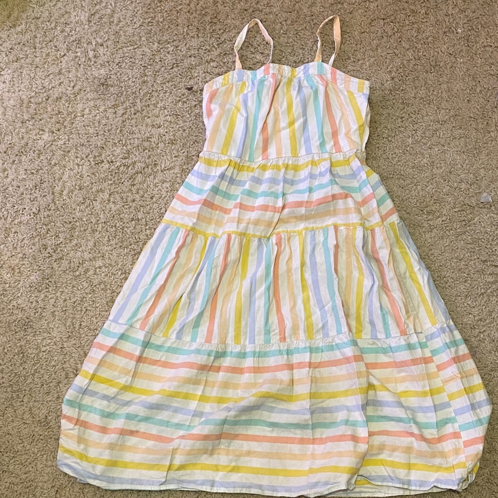 Wonder Nation Multicolor Striped Kids Casual Dress